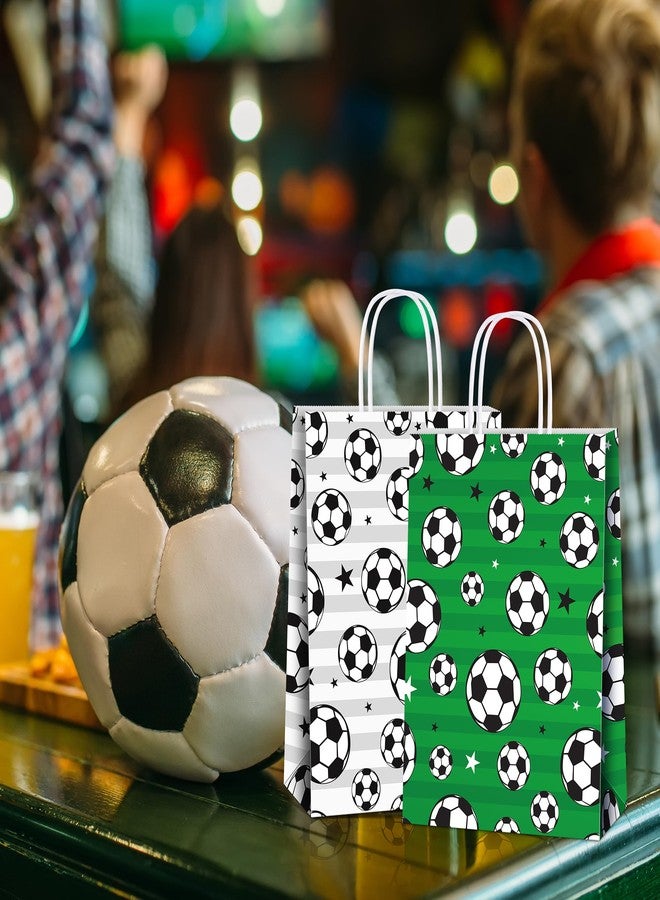 MIMIND 16 Pack Soccer Gift Bags with Handles Paper Party Favor Goodie Bags Soccer Treat Bags for Birthday Game Day Sport Themed Party Supplies - Image 5